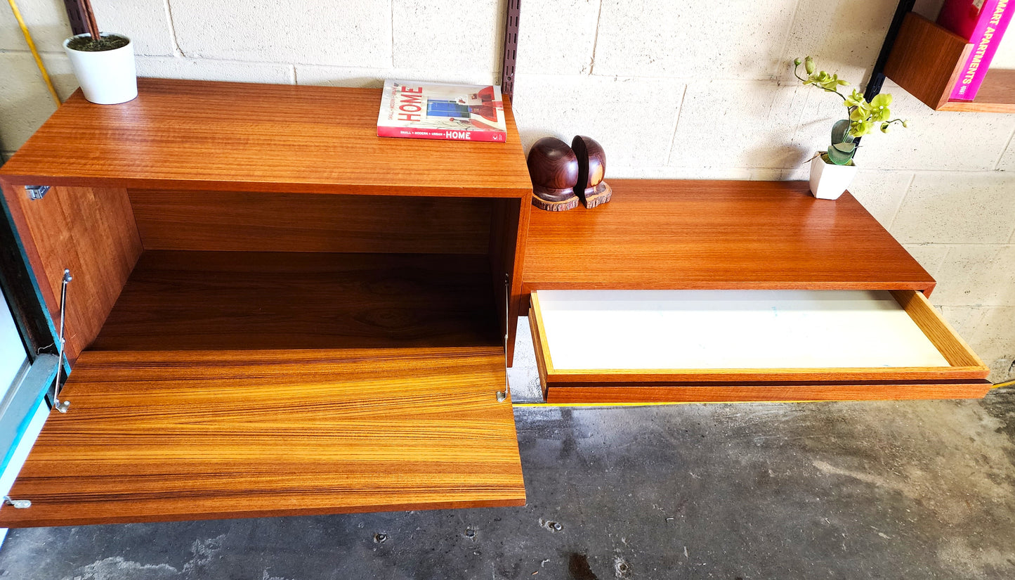 RESTORED Mid Century Modern Teak Modular Wall Unit by REFF