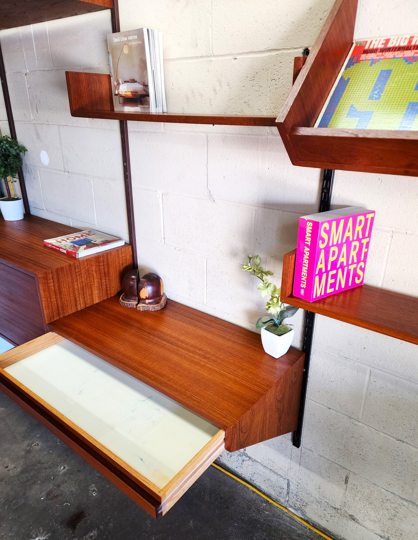 RESTORED Mid Century Modern Teak Modular Wall Unit by REFF