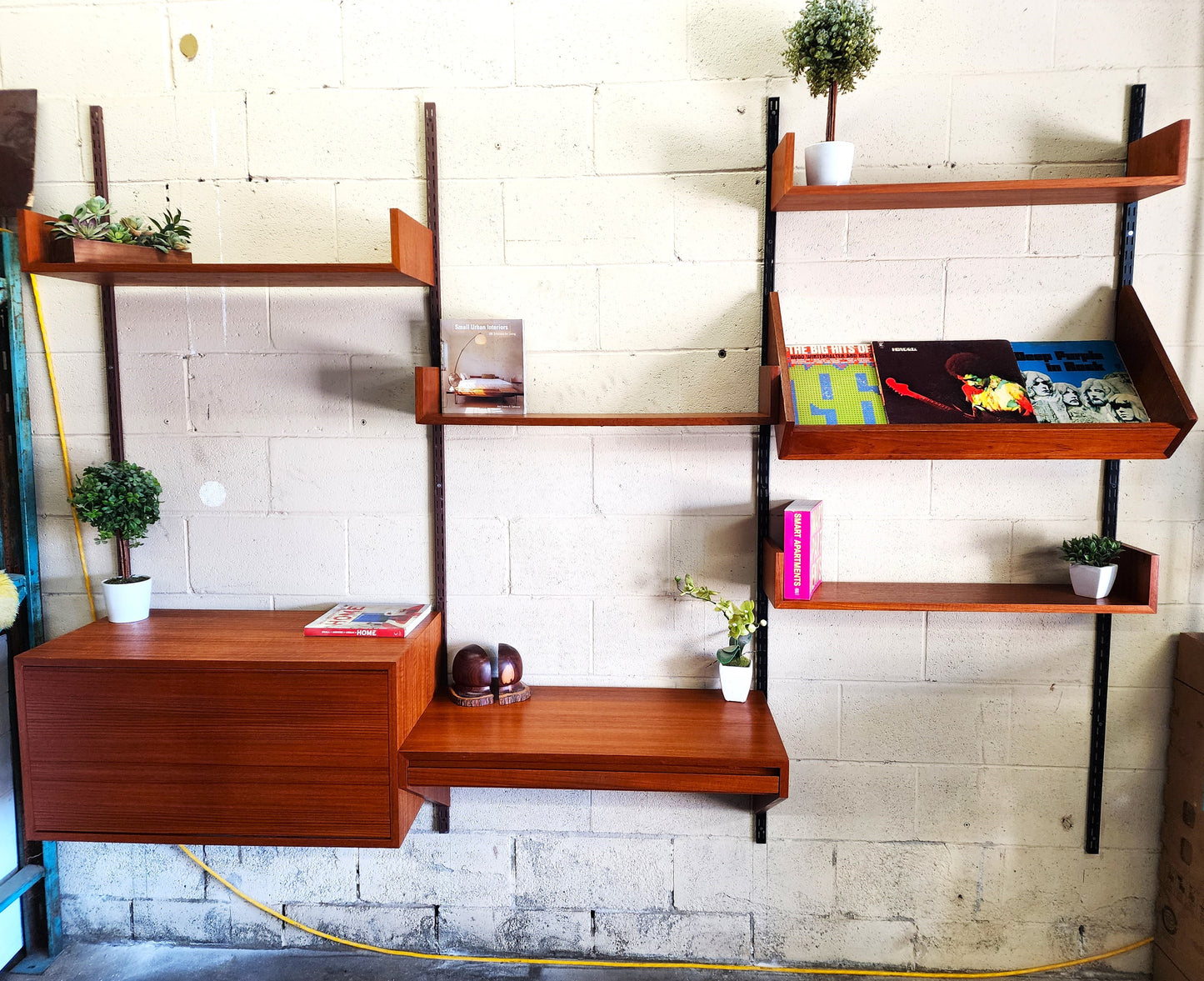 RESTORED Mid Century Modern Teak Modular Wall Unit by REFF