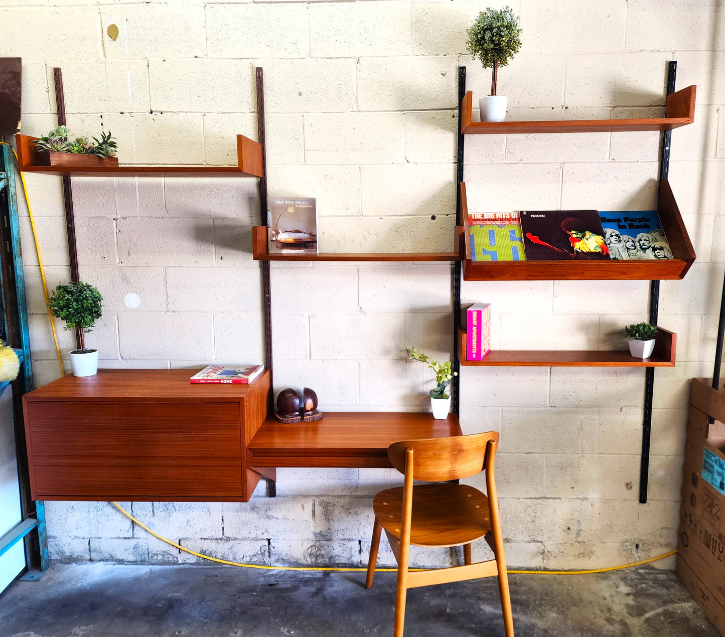 RESTORED Mid Century Modern Teak Modular Wall Unit by REFF