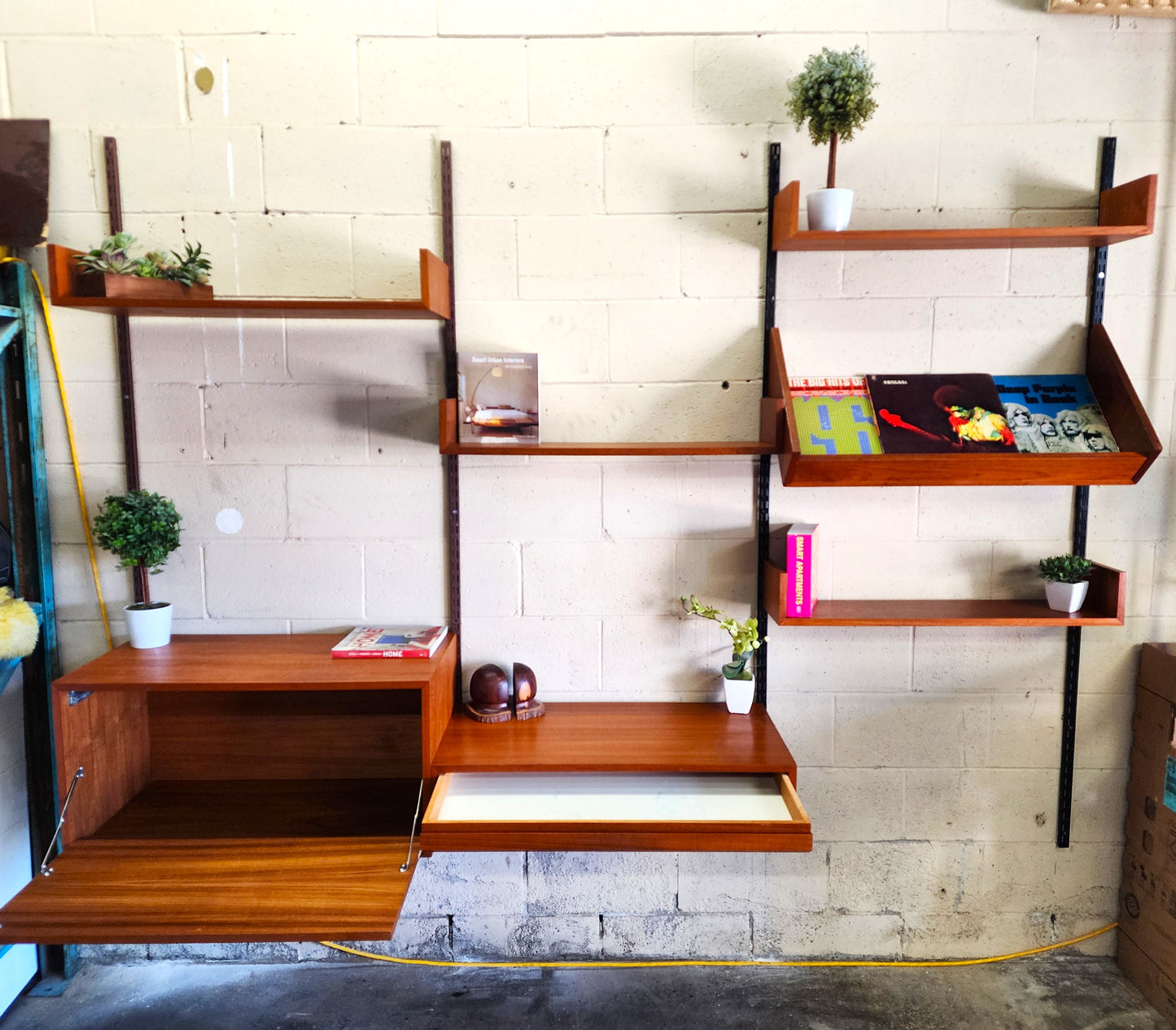 RESTORED Mid Century Modern Teak Modular Wall Unit by REFF