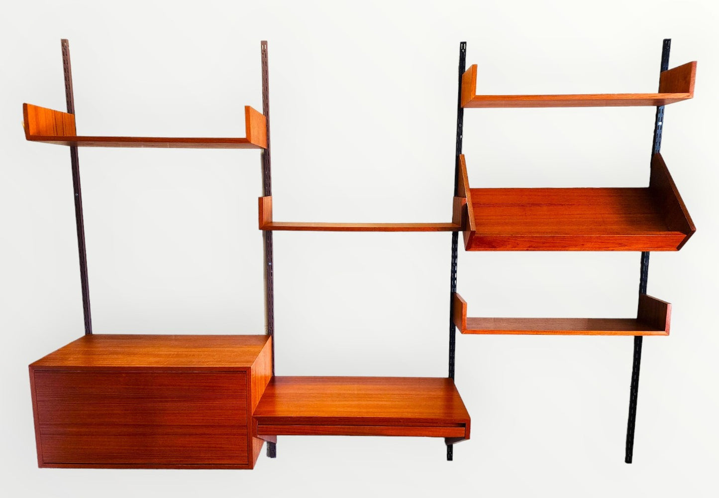 RESTORED Mid Century Modern Teak Modular Wall Unit by REFF