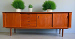 REFINISHED Mid Century Modern Teak Sideboard 7 ft 2