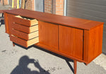 REFINISHED Mid Century Modern Teak Sideboard 7 ft 5