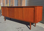 REFINISHED Mid Century Modern Teak Sideboard 7 ft 8