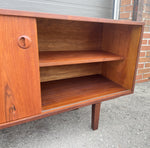 REFINISHED Mid Century Teak Sideboard Credenza Buffet Narrow 72