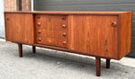 REFINISHED Mid Century Teak Sideboard Credenza Buffet Narrow 72
