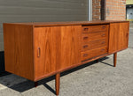 REFINISHED Danish Mid Century Teak Sideboard Credenza Buffet 82
