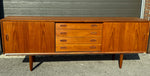 REFINISHED Danish Mid Century Teak Sideboard Credenza Buffet 82