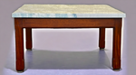 REFINISHED Mid Century Modern Teak Accent Table w Quartzite Top (2 available) 8