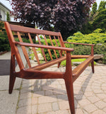 Choose Fabric! REFINISHED Danish MCM Teak Two-Seater Sofa by Arne Vodder for Vamo 3