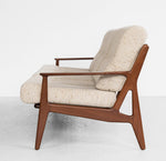 Choose Fabric! REFINISHED Danish MCM Teak Two-Seater Sofa by Arne Vodder for Vamo 2
