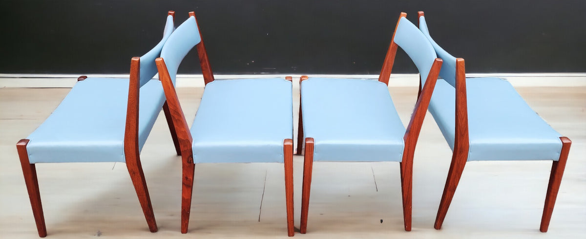 4 RESTORED Mid Century Modern Walnut Dining Chair