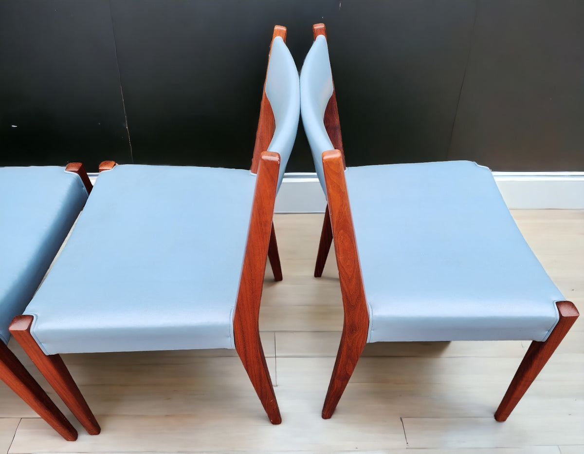4 RESTORED Mid Century Modern Walnut Dining Chair