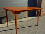 REFINISHED Mid Century Modern Walnut Extendable Dining Table 48