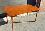 REFINISHED Mid Century Modern Walnut Extendable Dining Table 48