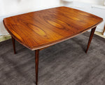 REFINISHED Mid Century Modern Walnut Table w 3 Leaves 61
