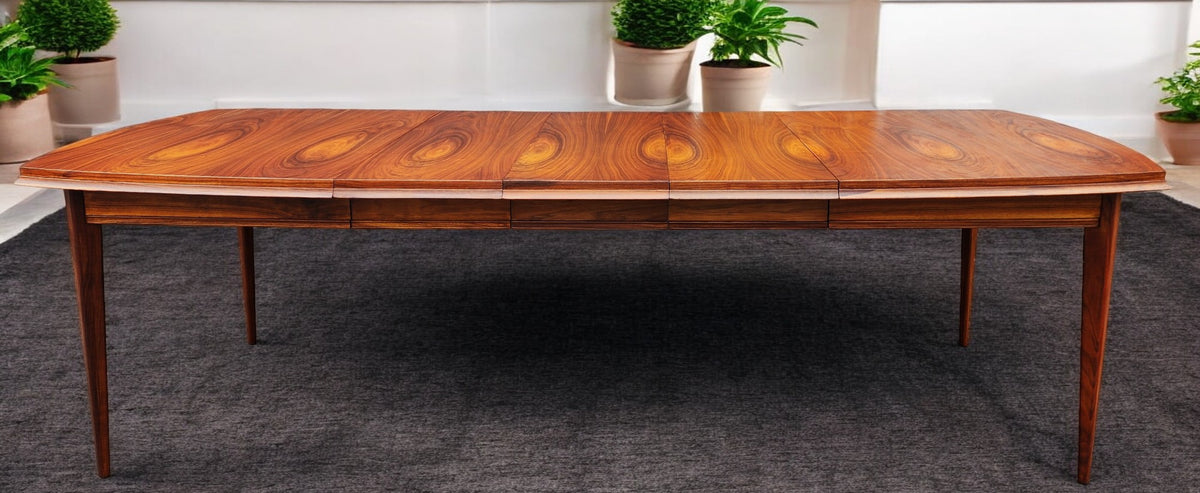 REFINISHED Mid Century Modern Walnut Table w 3 Leaves 61