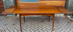 REFINISHED Mid Century Modern Walnut Extendable Dining Table 62.5