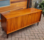 REFINISHED Mid Century Modern Walnut Sideboard Credenza Buffet, 60