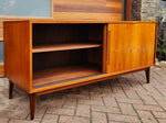REFINISHED Mid Century Modern Walnut Sideboard Credenza Buffet, 60