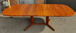 REFINISHED Mid Century Modern Teak Table w 2 Leaves, Norway, 62