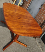 REFINISHED Mid Century Modern Teak Table w 2 Leaves, Norway, 62