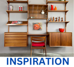 RESTORED Mid Century Modern 3 Section Teak Modular Wall Unit w Cabinets & Shelves by REFF 1