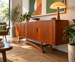 REFINISHED Danish MCM Teak Sideboard HB20 by J. Andersen for Hans Beech  94.5