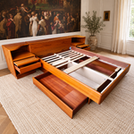 RESTORED MCM Teak Bed Queen w Storage & Nightstands & Dresser by Mobican 10
