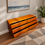 RESTORED MCM Teak Bed Queen w Storage & Nightstands & Dresser by Mobican 9