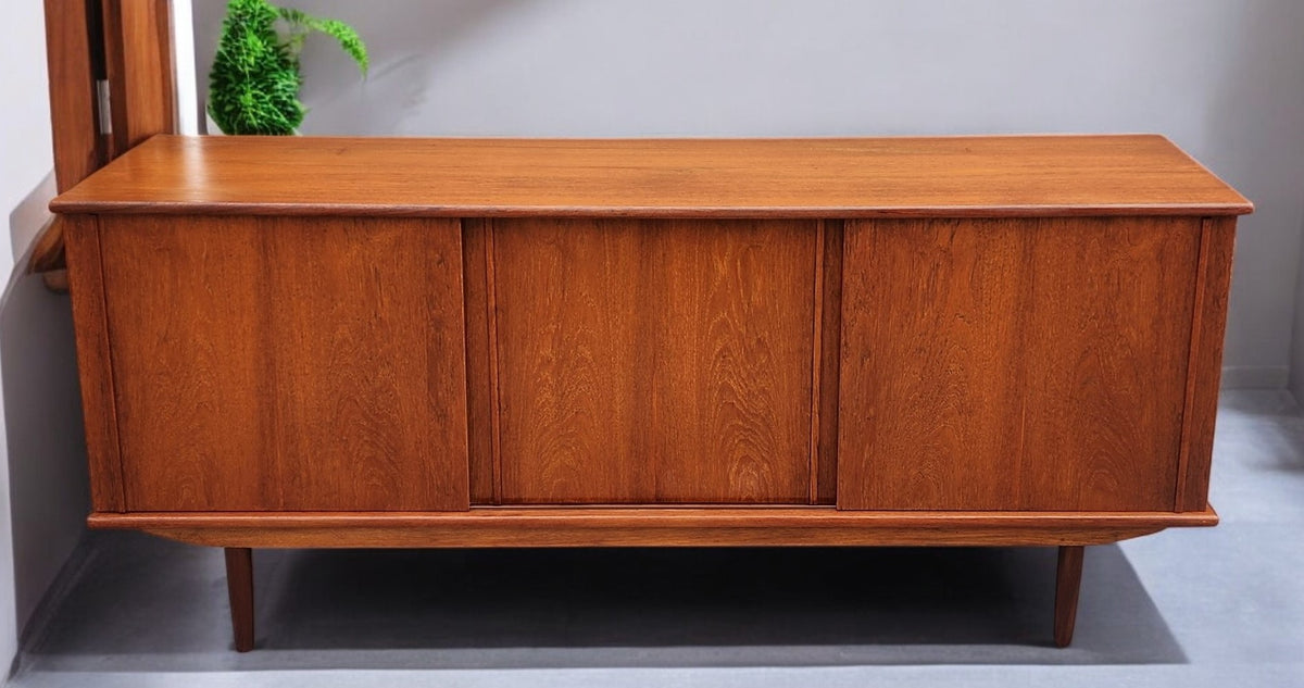 REFINISHED Swedish Mid Century Modern Teak Buffet Sideboard 71
