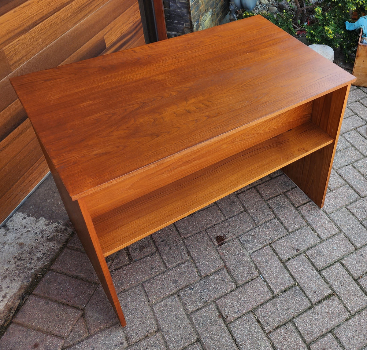 REFINISHED Scandinavian MCM Teak Vanity or Desk Free Standing / Divider