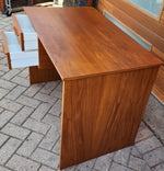 REFINISHED Scandinavian MCM Teak Vanity or Desk Free Standing / Divider 3