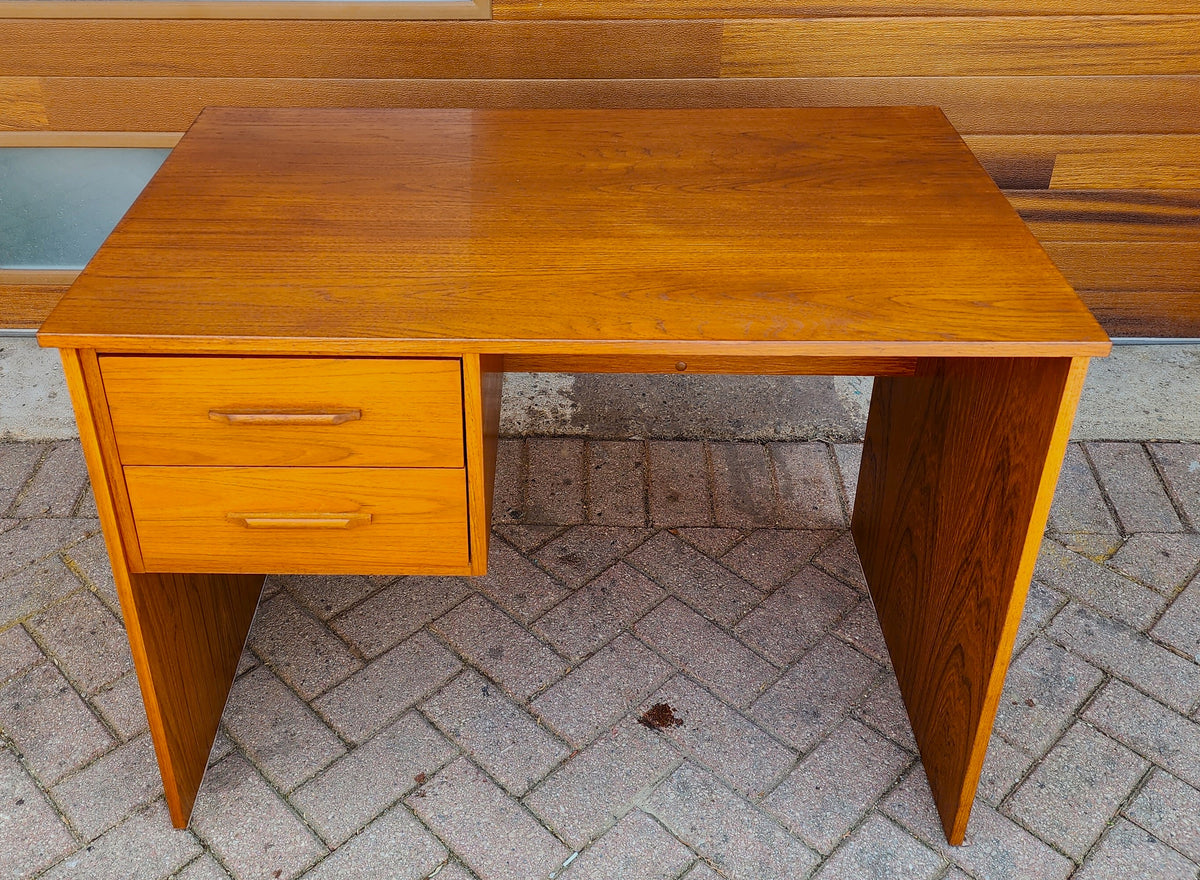 REFINISHED Scandinavian MCM Teak Vanity or Desk Free Standing / Divider