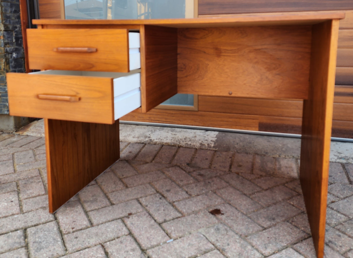 REFINISHED Scandinavian MCM Teak Vanity or Desk Free Standing / Divider