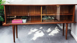 REFINISHED Swedish Mid Century Modern Teak Display Bookcase 59