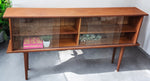 REFINISHED Swedish Mid Century Modern Teak Display Bookcase 59