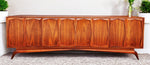 REFINISHED Exceptional  Mid Century Modern Walnut Sideboard  96