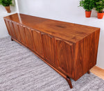 REFINISHED Exceptional  Mid Century Modern Walnut Sideboard  96