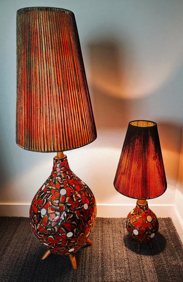 Set of Mid Century Modern floor & table lamps by Maurice Chalvignac