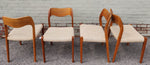 6 RESTORED Danish Mid Century Modern Teak Chairs by Niels O. Møller, Model 71 3