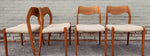 6 RESTORED Danish Mid Century Modern Teak Chairs by Niels O. Møller, Model 71 4