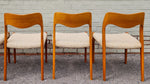 6 RESTORED Danish Mid Century Modern Teak Chairs by Niels O. Møller, Model 71 5
