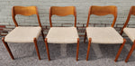 6 RESTORED Danish Mid Century Modern Teak Chairs by Niels O. Møller, Model 71 8
