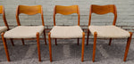 6 RESTORED Danish Mid Century Modern Teak Chairs by Niels O. Møller, Model 71 9