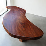 Custom Solid Walnut Freeform / Organic Modern Table Top w Hand-Carved Edge 115
