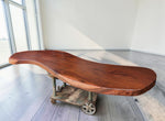 Custom Solid Walnut Freeform / Organic Modern Table Top w Hand-Carved Edge 115
