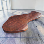 Custom Solid Walnut Freeform / Organic Modern Table Top w Hand-Carved Edge 115