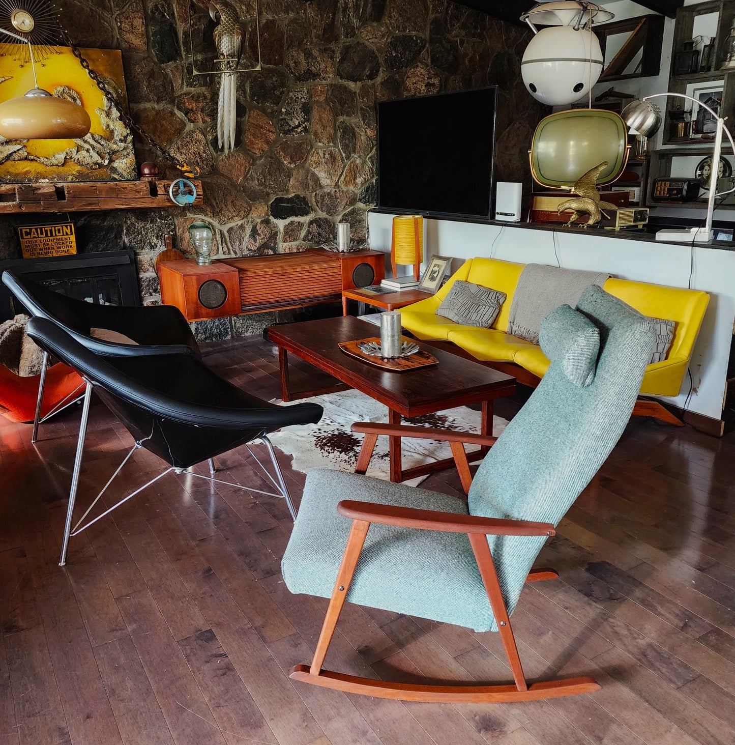 REFINISHED Swedish Mid-Century Modern Teak Rocking Chair by Johanson